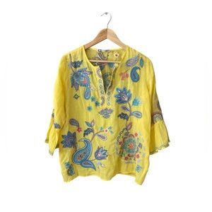 Johnny Was Ruffle Sleeve Blouse